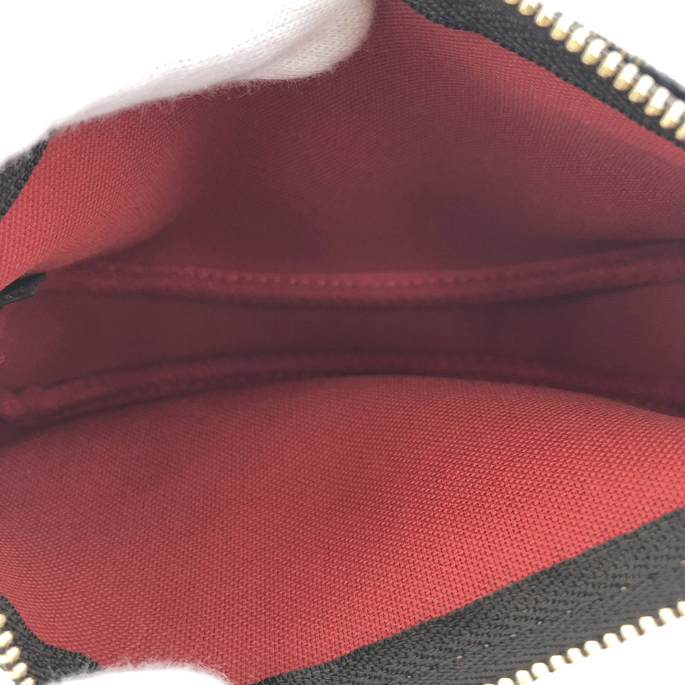 Louis Vuitton Mini Pochette Damier Ebene Chain Pouch Brown Handbag - Picture 4 of 7